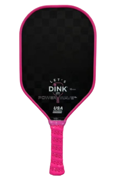 Figureology Lets Dink It Power Wave 18K 16mm Carbon Fiber Pickleball Paddle
