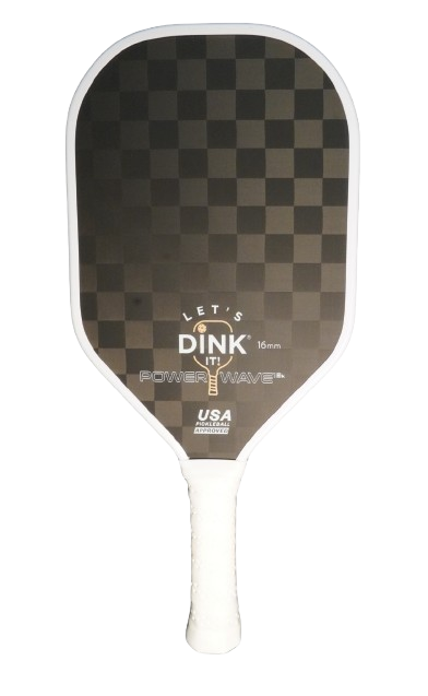 Figureology Lets Dink It Power Wave 18K 16mm Carbon Fiber Pickleball Paddle