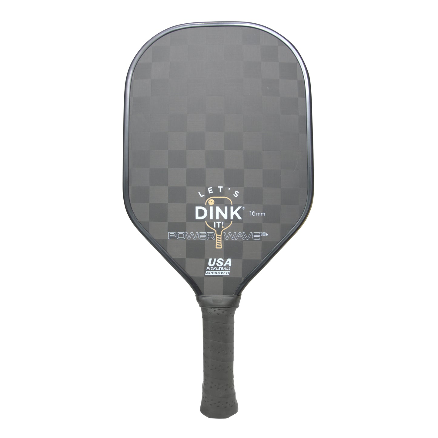 Figureology Lets Dink It Power Wave 18K 16mm Carbon Fiber Pickleball Paddle