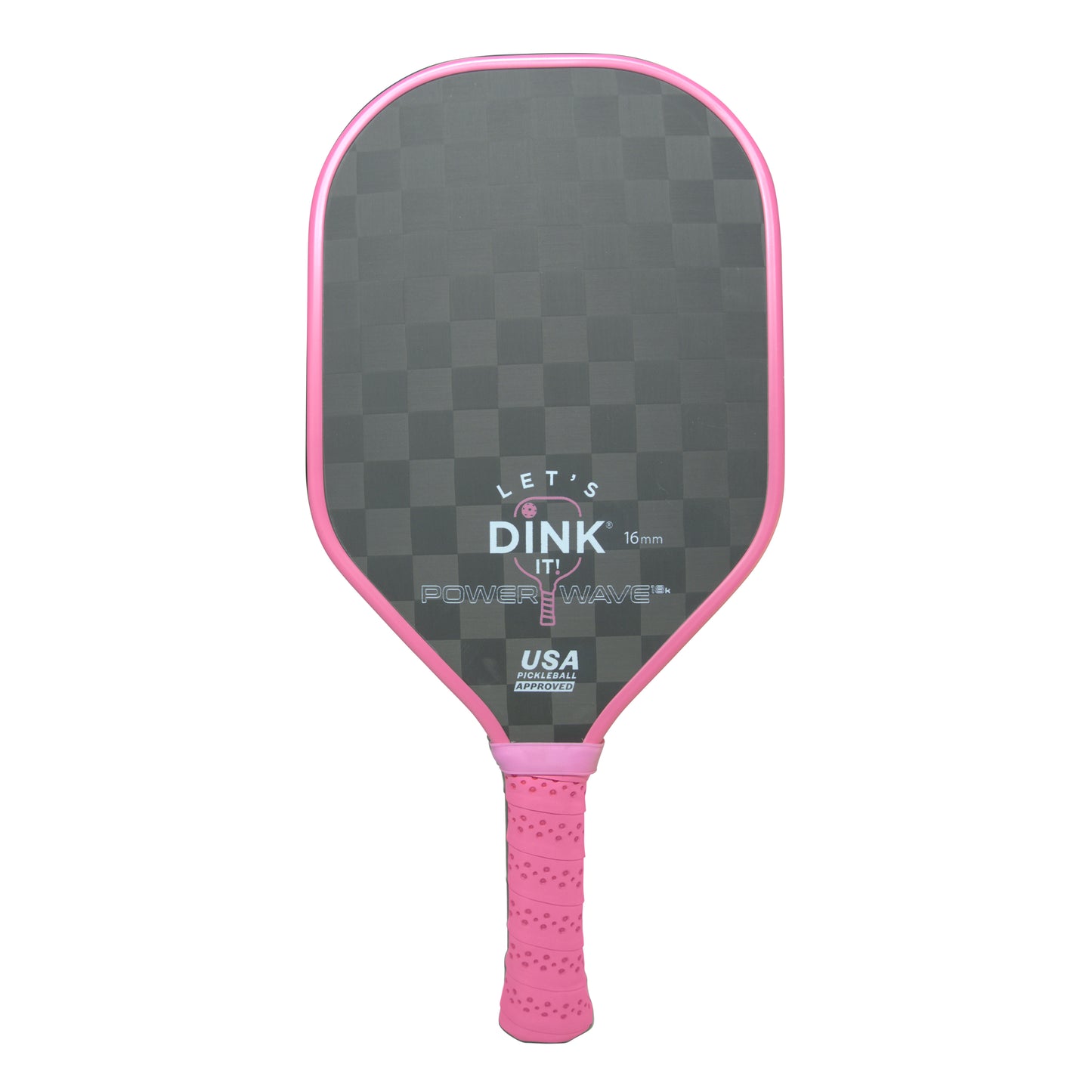 Figureology Lets Dink It Power Wave 18K 16mm Carbon Fiber Pickleball Paddle