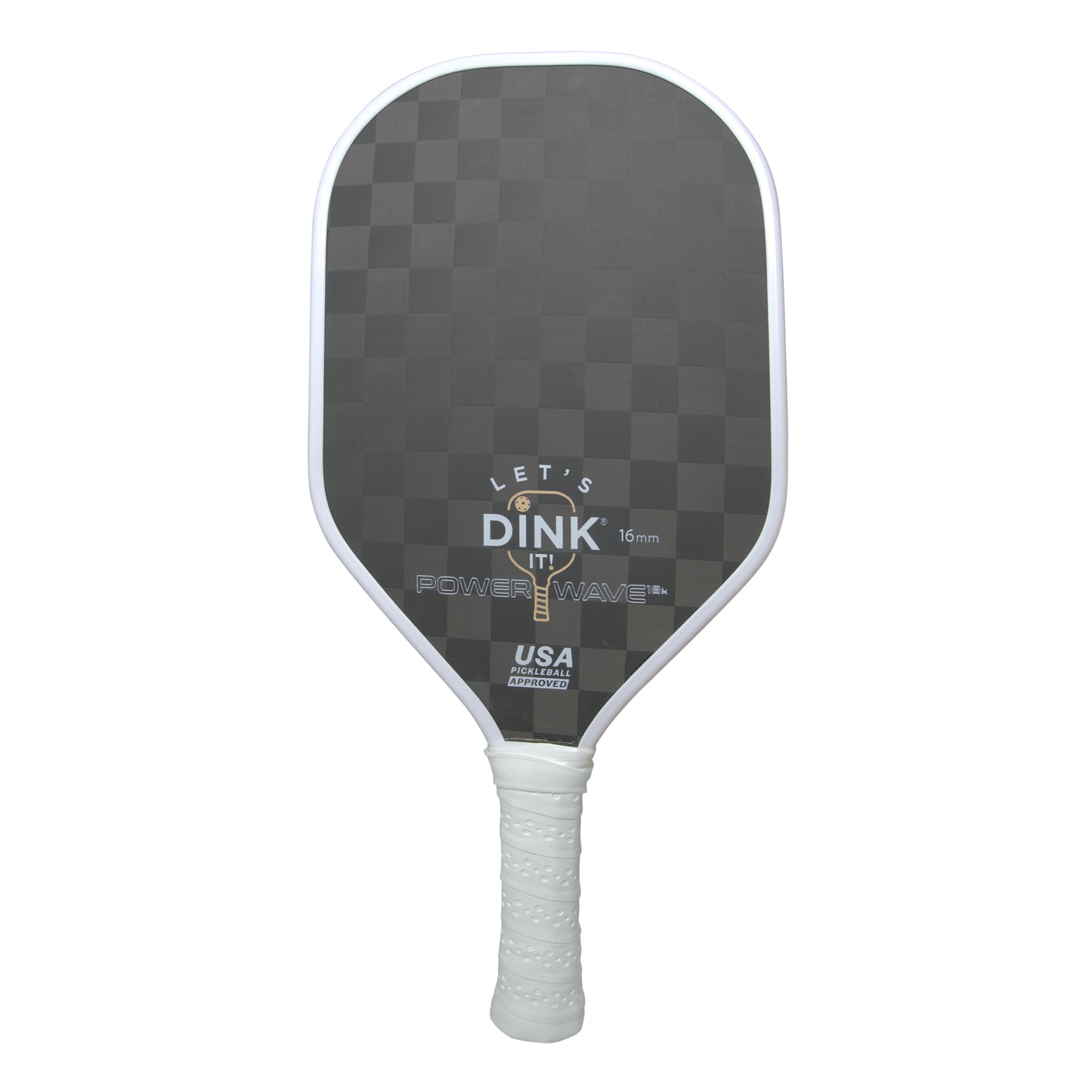 Figureology Lets Dink It Power Wave 18K 16mm Carbon Fiber Pickleball Paddle