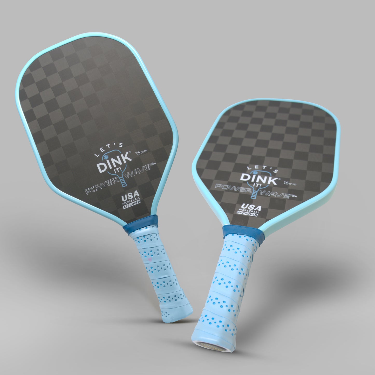 Figureology Lets Dink It Power Wave 18K 16mm Carbon Fiber Pickleball Paddle