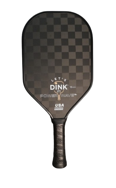 Figureology Lets Dink It Power Wave 18K 16mm Carbon Fiber Pickleball Paddle