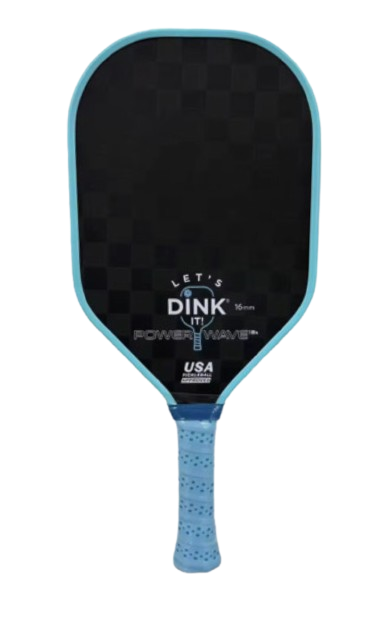 Figureology Lets Dink It Power Wave 18K 16mm Carbon Fiber Pickleball Paddle
