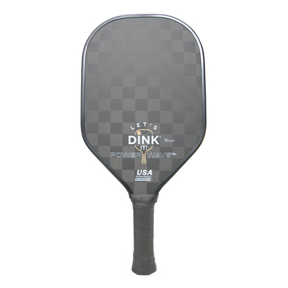 Figureology Lets Dink It Power Wave 18K 16mm Carbon Fiber Pickleball Paddle