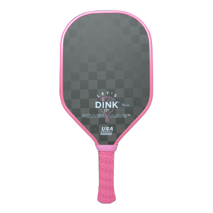 Figureology Lets Dink It Power Wave 18K 16mm Carbon Fiber Pickleball Paddle