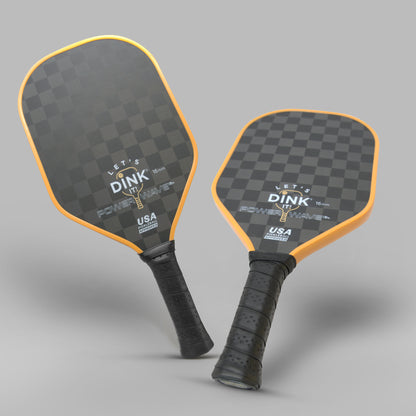 Figureology Lets Dink It Power Wave 18K 16mm Carbon Fiber Pickleball Paddle