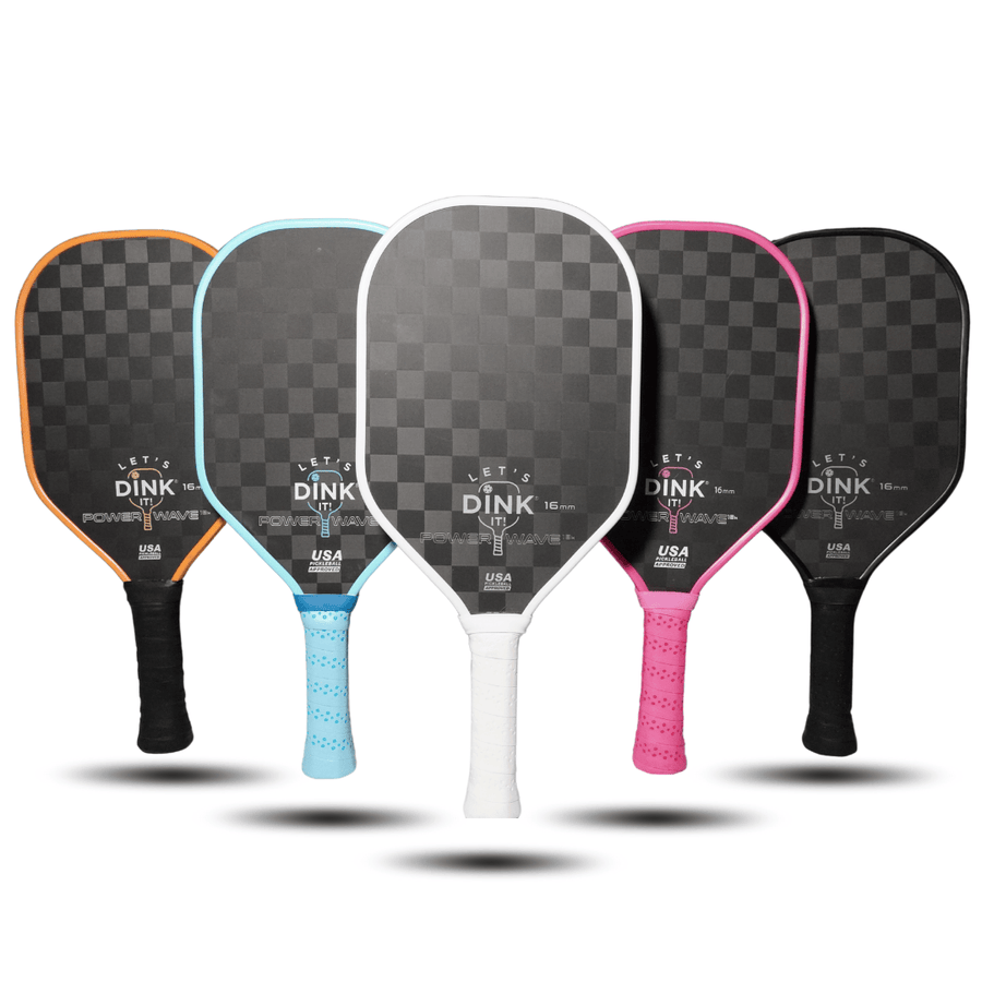 Figureology Lets Dink It Power Wave 18K 16mm Carbon Fiber Pickleball Paddle